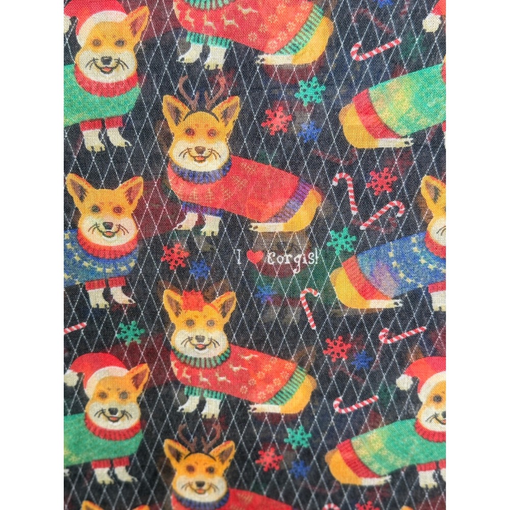Collection Eighteen Christmas Corgi Scarf Dog Lover Holiday Winter Lightweight
